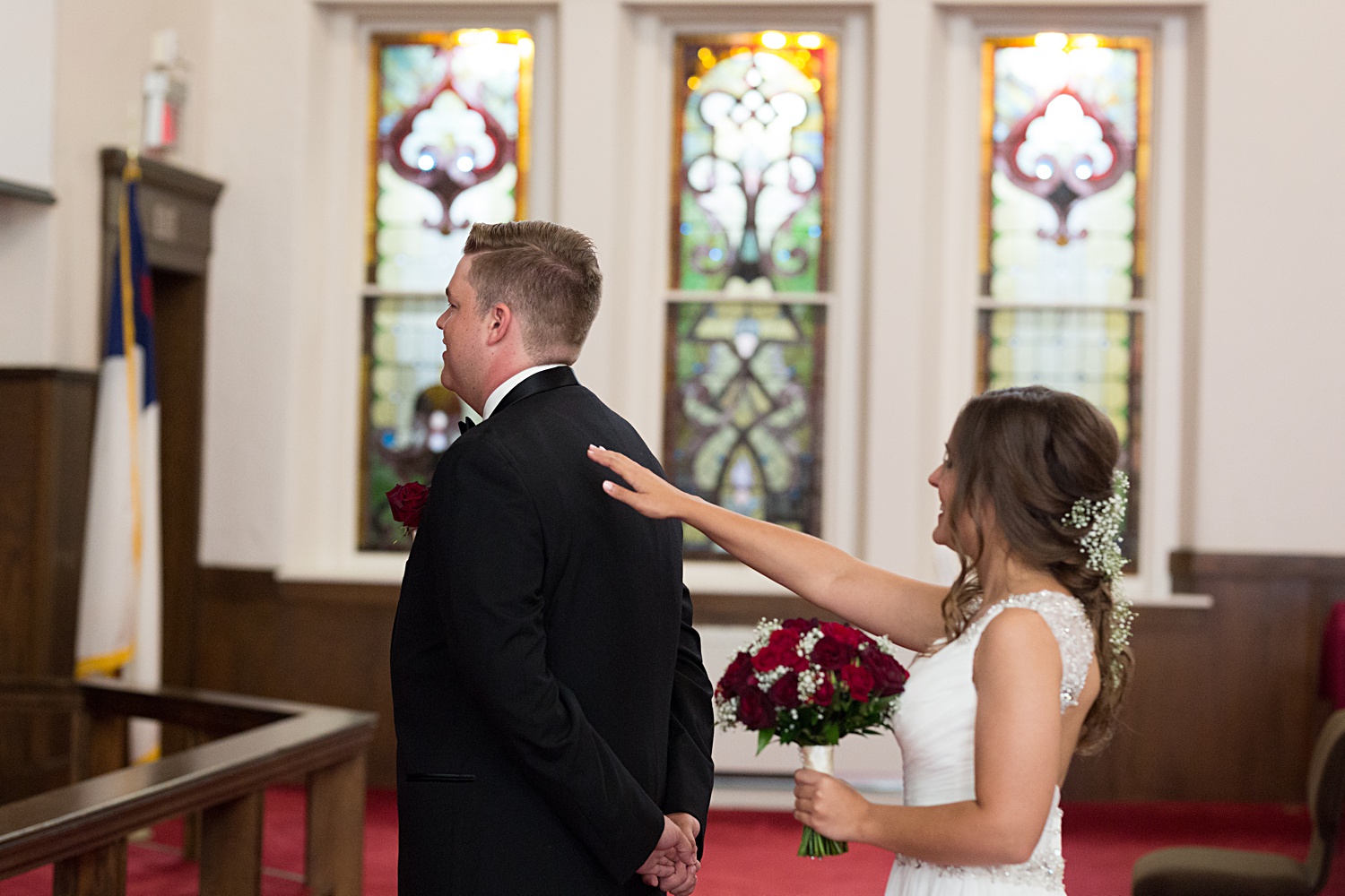 First look with Bride and Groom