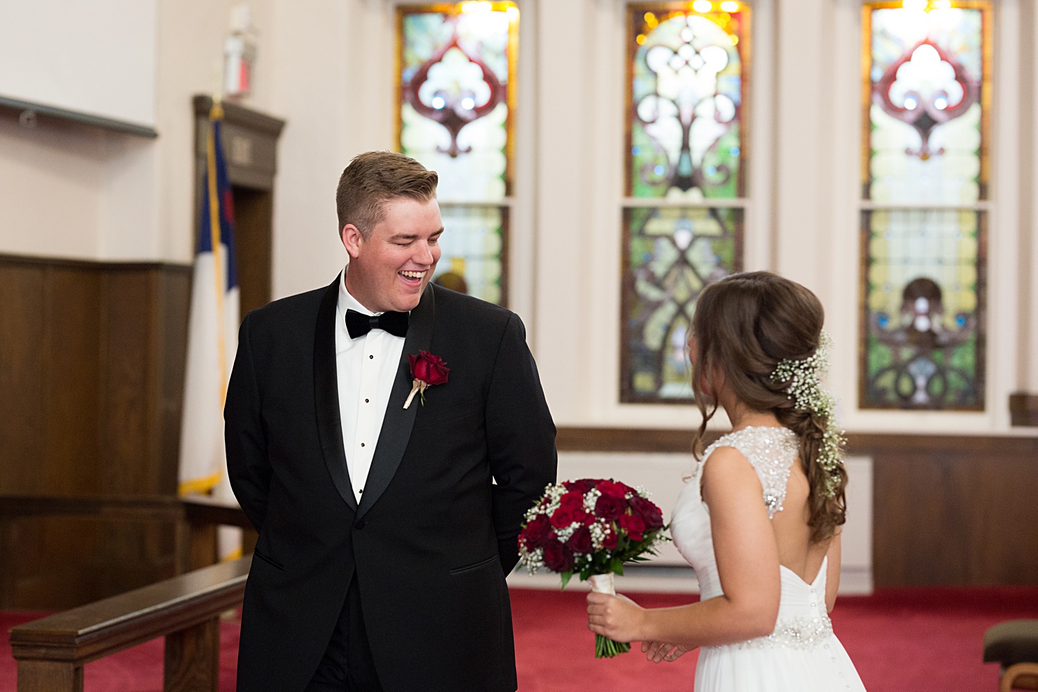 First look with Bride and Groom