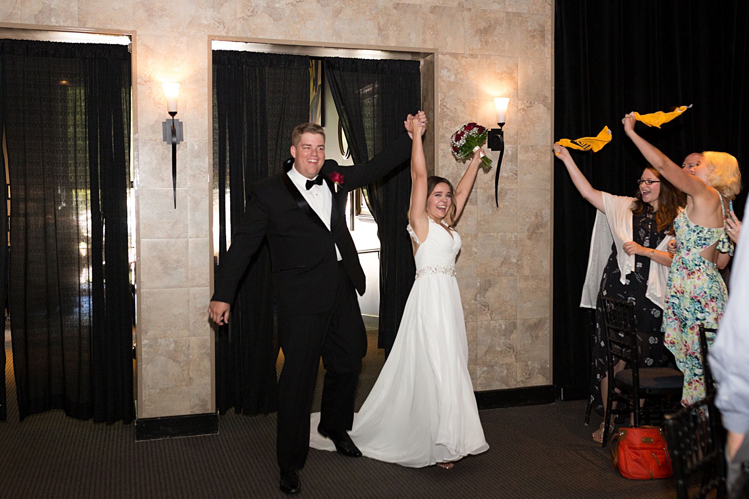 Wedding reception photos at Maceli's in Lawrence, KS