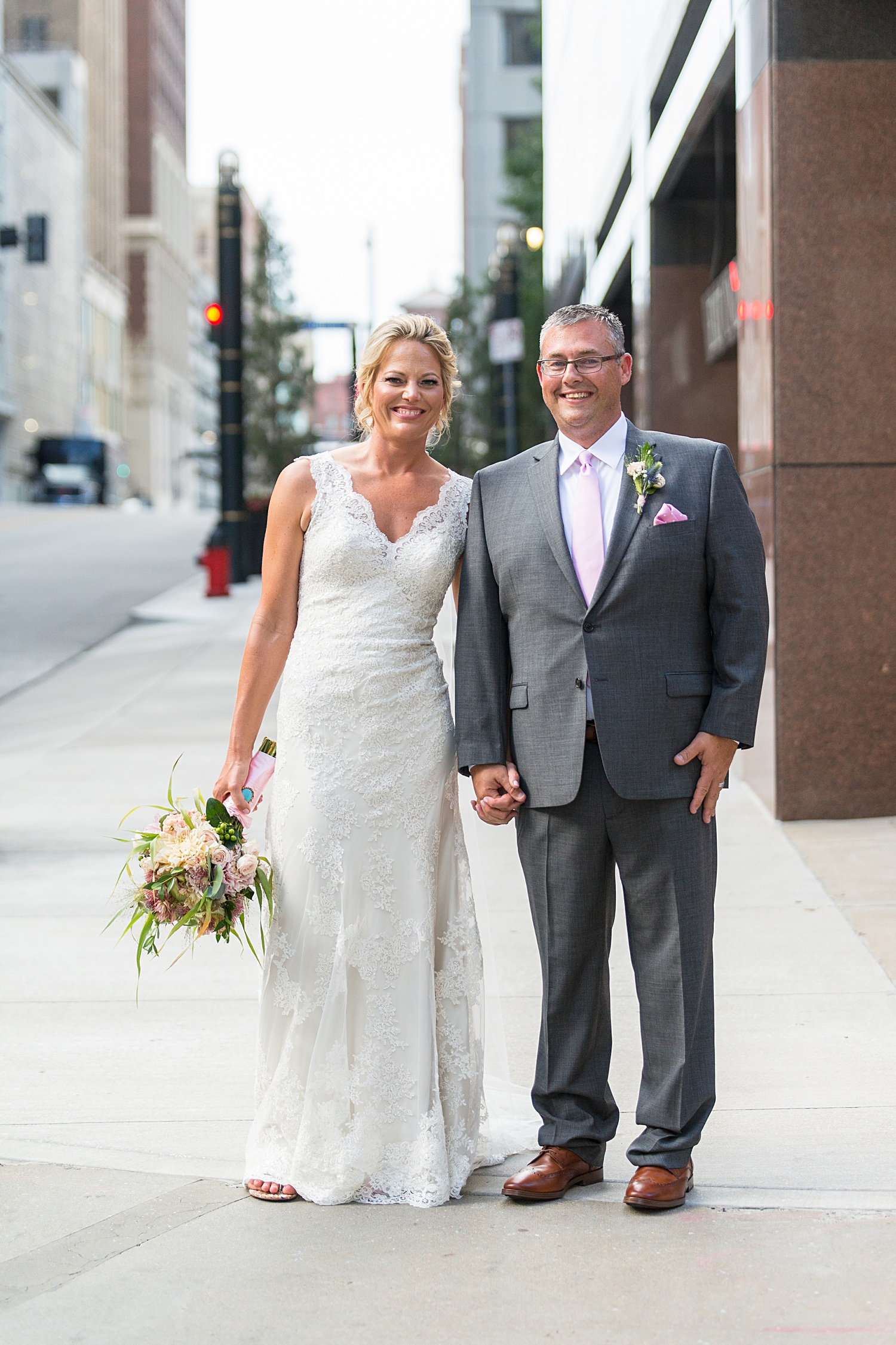 Brass on Baltimore Wedding Photos of couple only in downtown KC. KC wedding photographers.