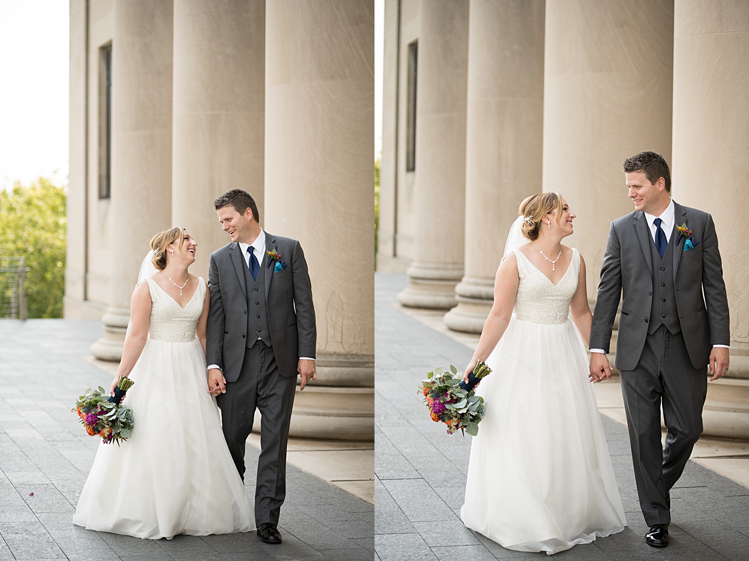 Wedding photos at the Nelson Atkins Museum of Art in Kansas City, MO Emily Lynn Photography