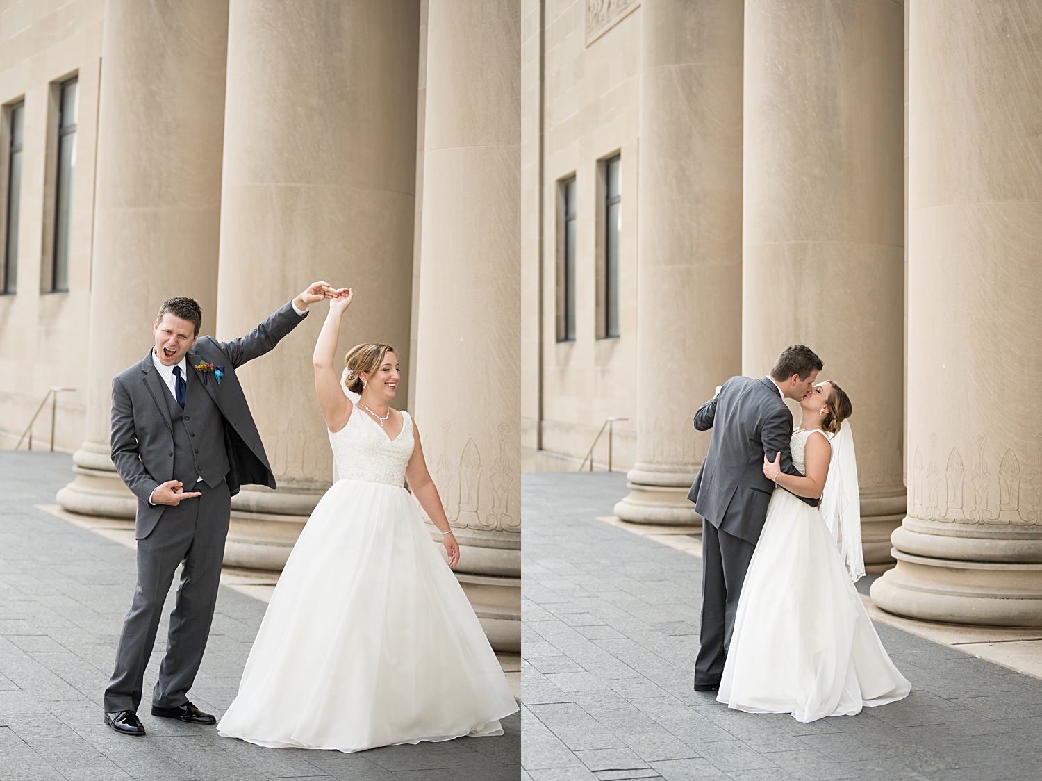 Wedding photos at the Nelson Atkins Museum of Art in Kansas City, MO Emily Lynn Photography