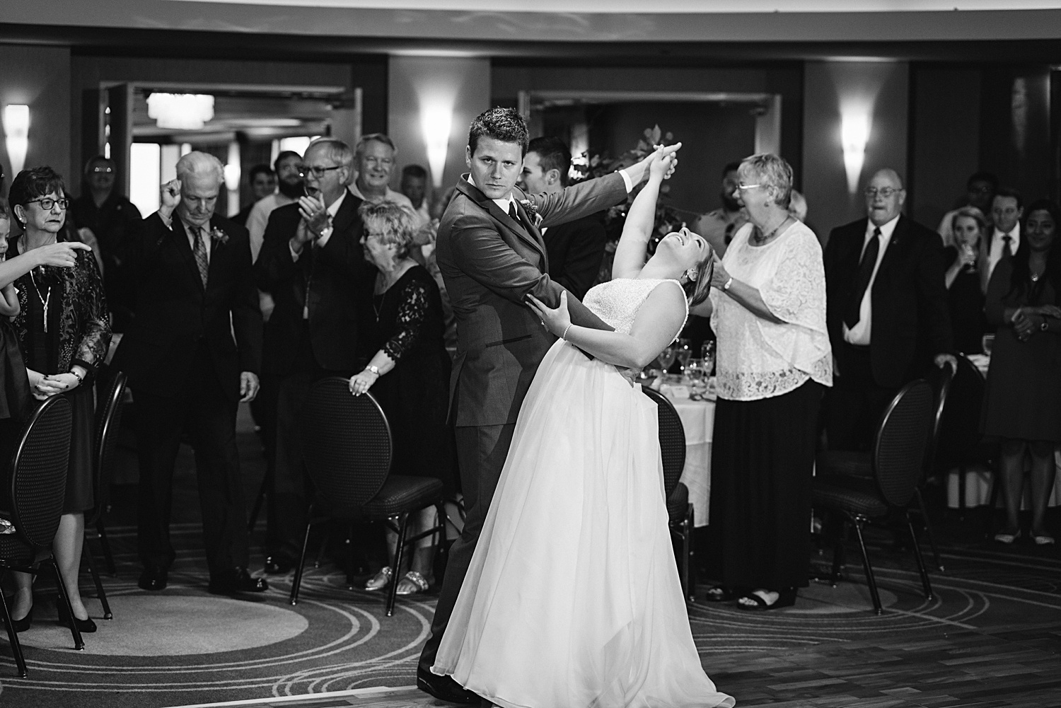 Crowne Plaza Wedding Reception Photos in Downtown Kansas City KC Wedding photographer Emily Lynn Photography