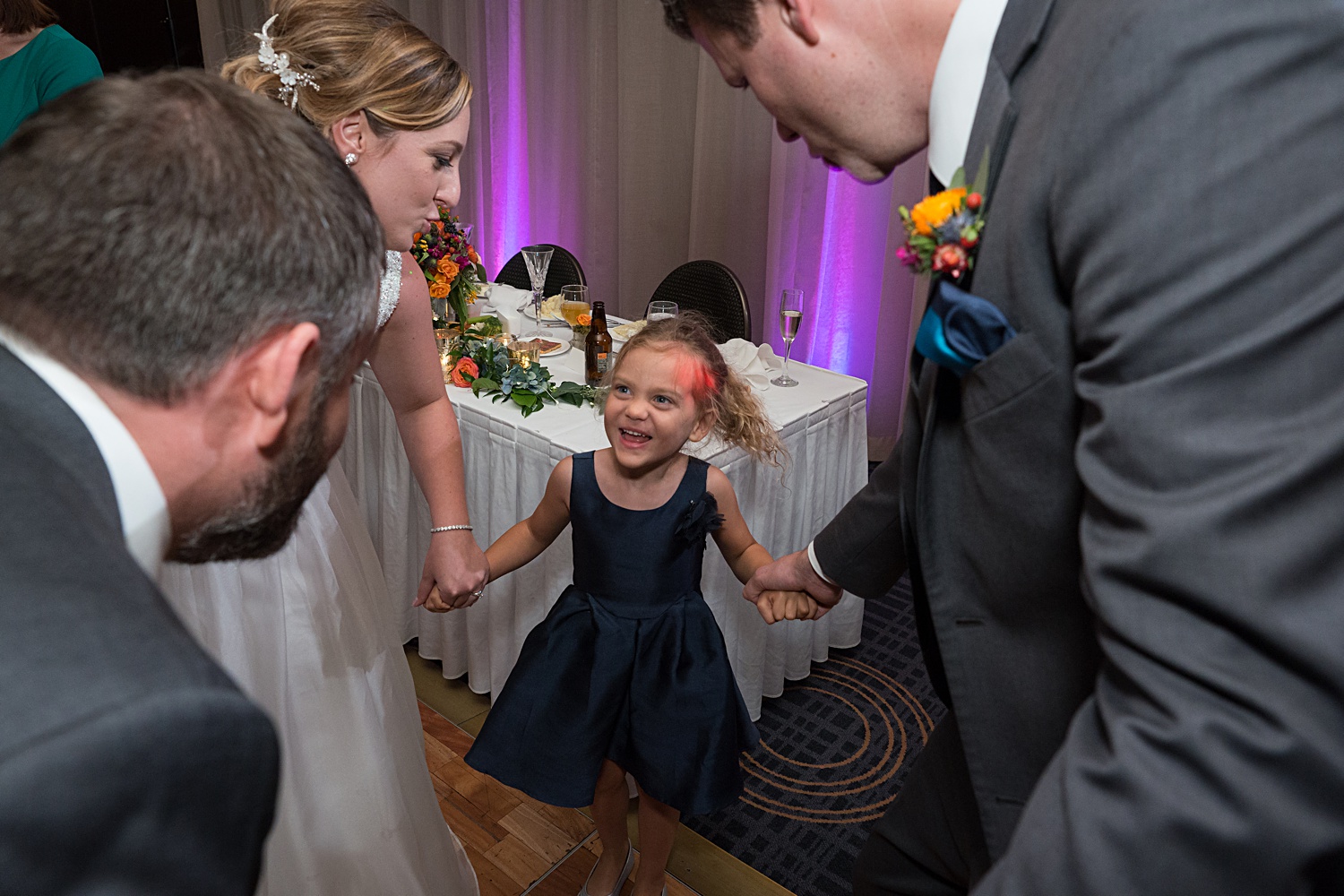 Crowne Plaza Wedding Reception Photos in Downtown Kansas City KC Wedding photographer Emily Lynn Photography