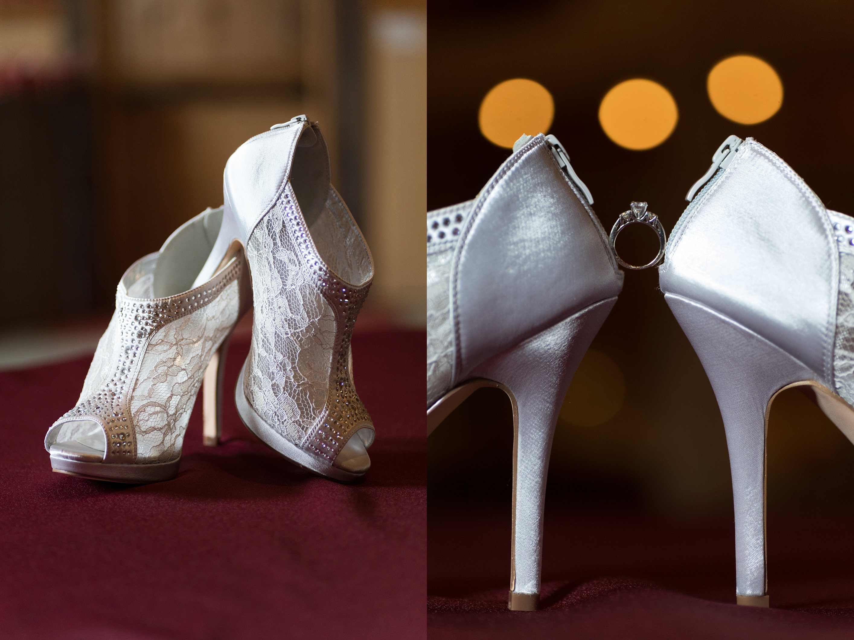Wedding shoes. Wedding-Details-Photos-The-Barn-at-Kill-Creek-Wedding-Photos-De-Soto-KS-Emily-Lynn-Photography