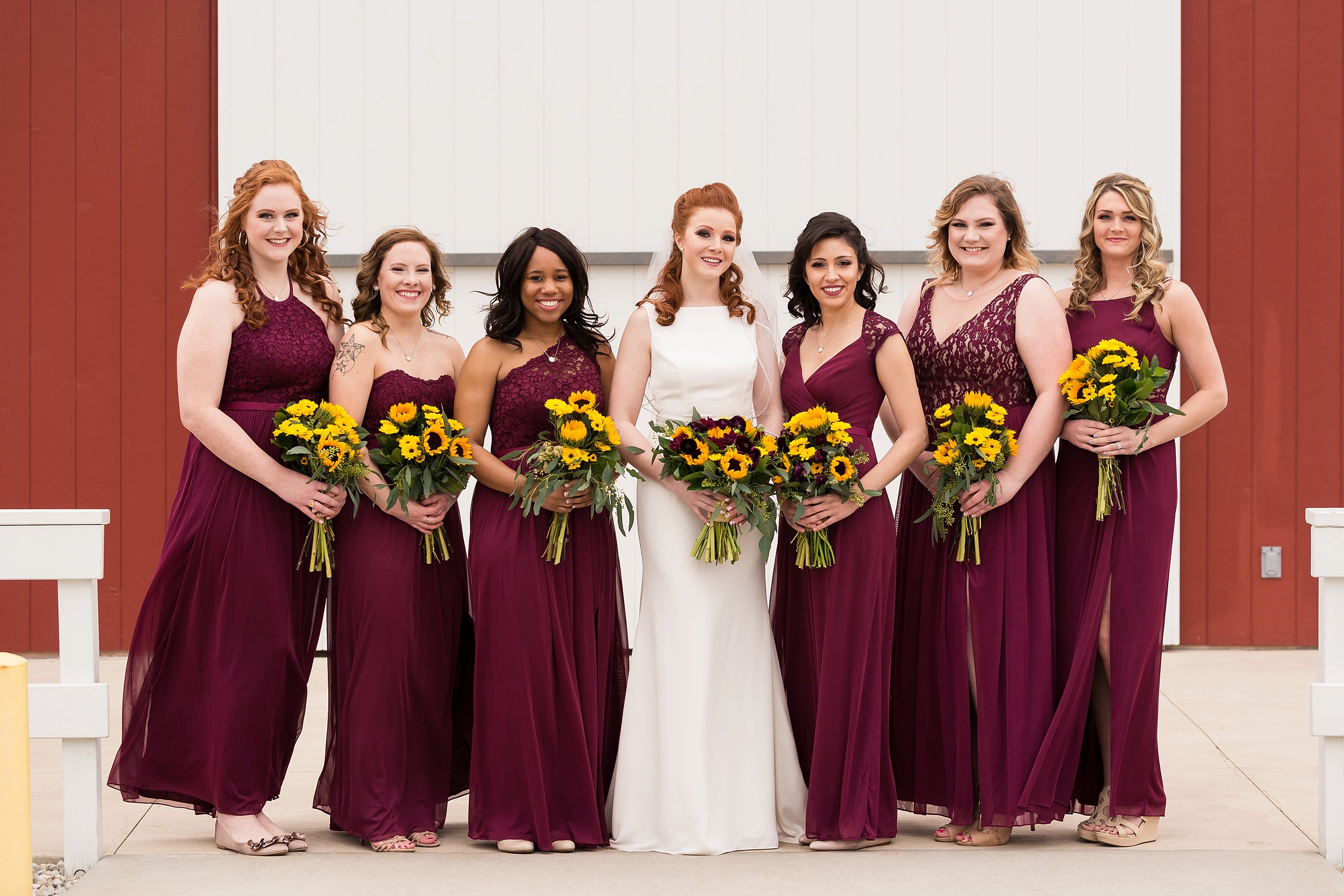 Bridesmaids Photos. Wedding-Party-Photos-The-Barn-at-Kill-Creek-Wedding-Photos-De-Soto-KS-Emily-Lynn-Photography
