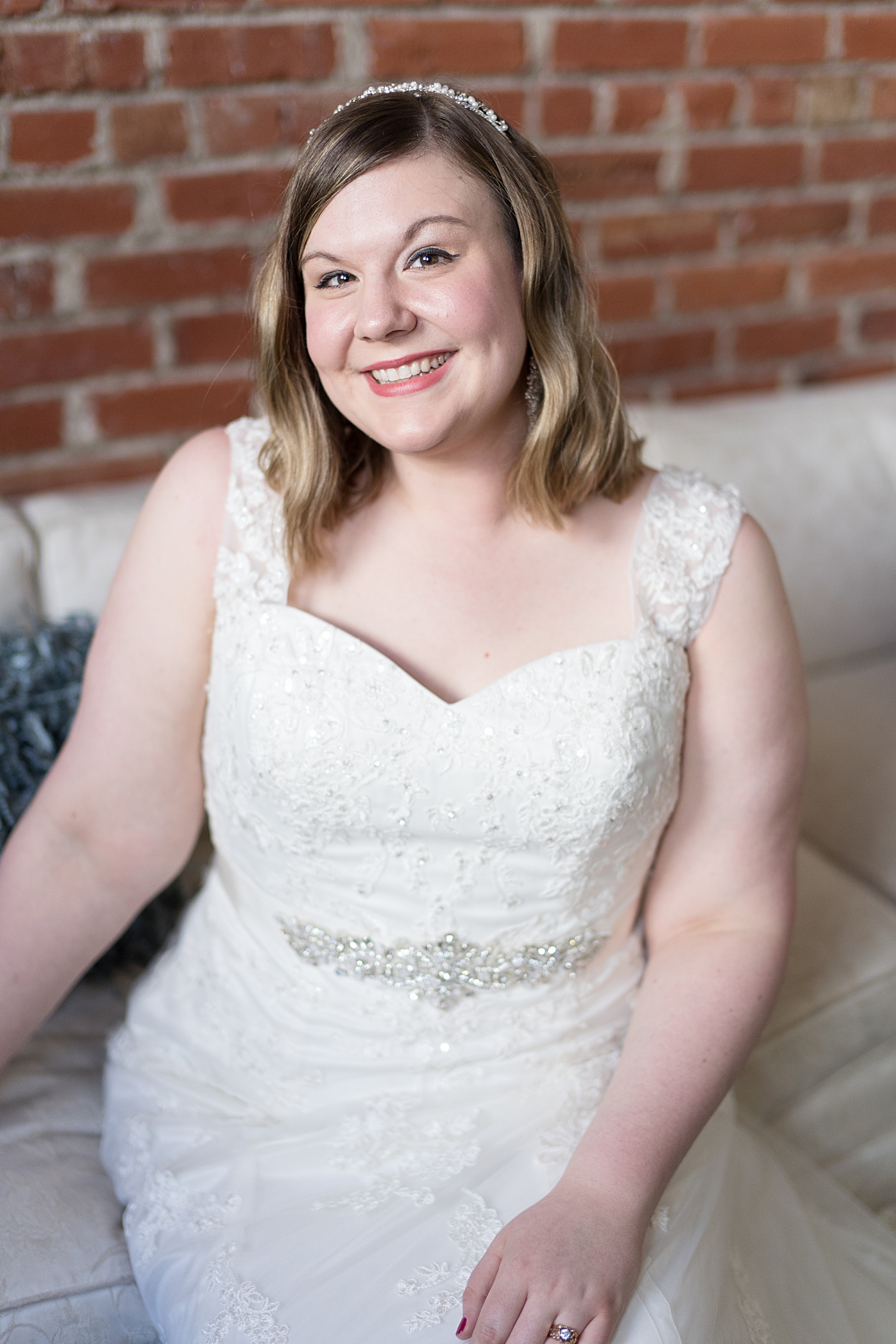 Bride's solo photo. KC-Wedding-Photographer-Cellar 222 Wedding Photos-Kansas-City-Wedding-Photographer-Emily-Lynn-Photography