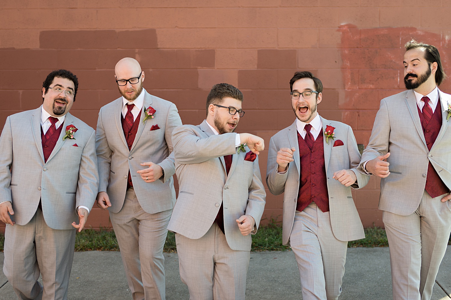 Fun groomsmen photos. KC-Wedding-Photographer-Cellar 222 Wedding Photos-Kansas-City-Wedding-Photographer-Emily-Lynn-Photography