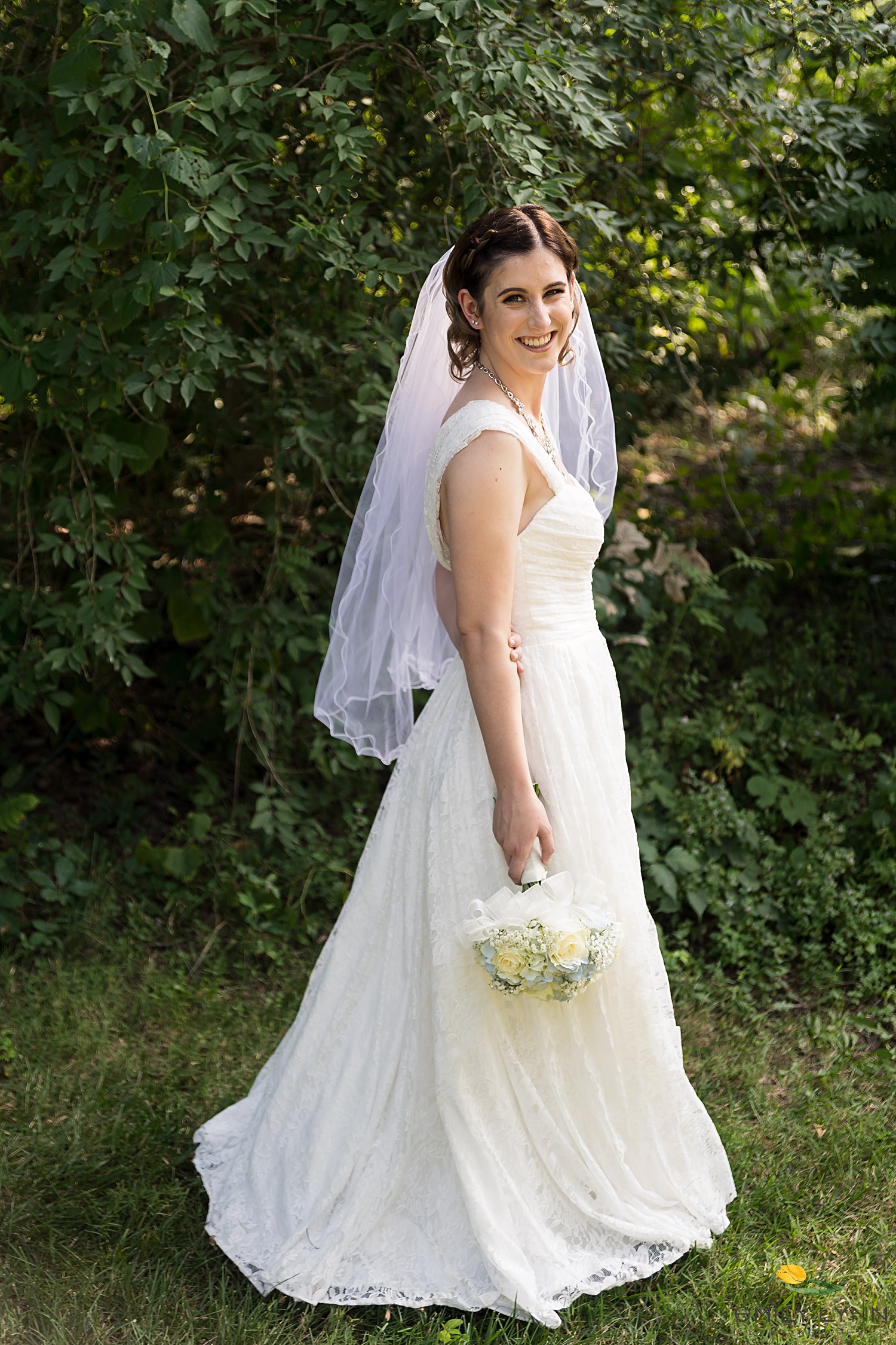 Bride's Solo Photo. Wedding-Photos-at-Enchanted-Acres-KC-Wedding-Photographer-Emily-Lynn-Photography.