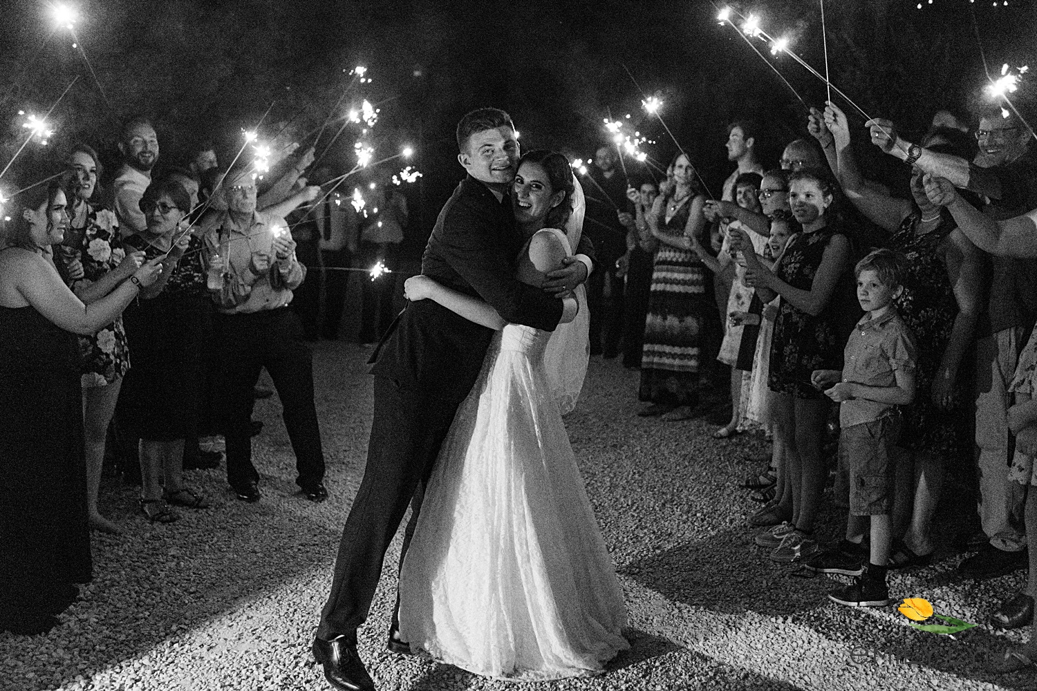 Fireworks send off. Wedding-Photos-at-Enchanted-Acres-KC-Wedding-Photographer-Emily-Lynn-Photography.
