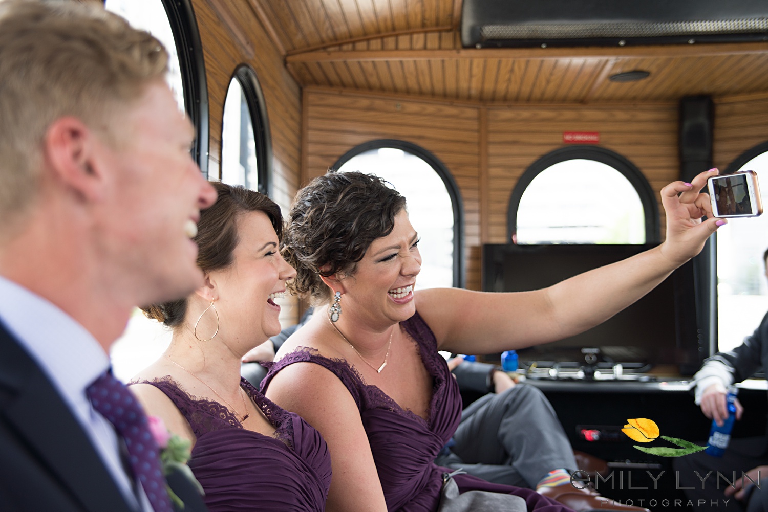 Kansas City Trolley wedding ride around downtown Kansas City, MO