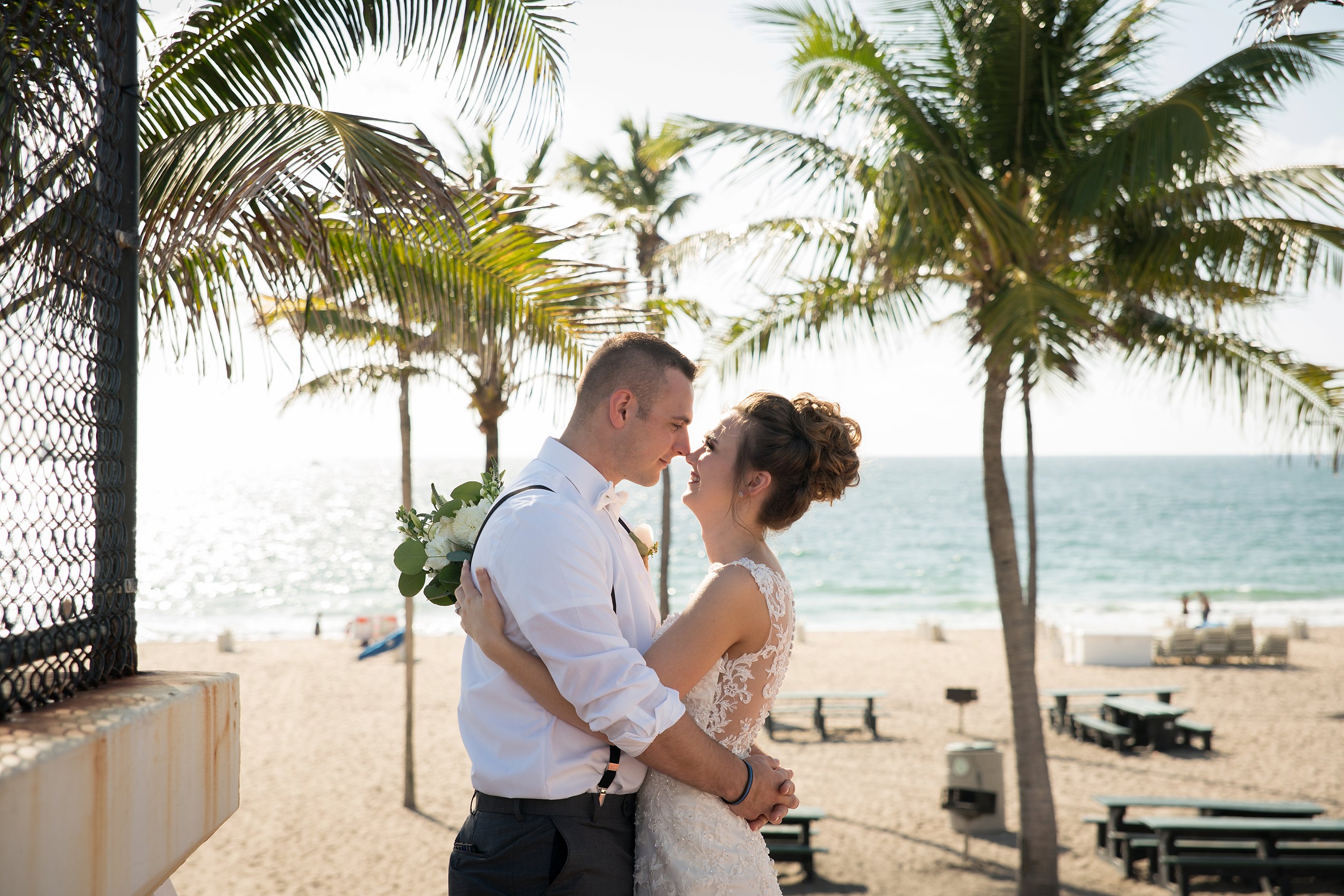 Bahai Mar beach wedding photos