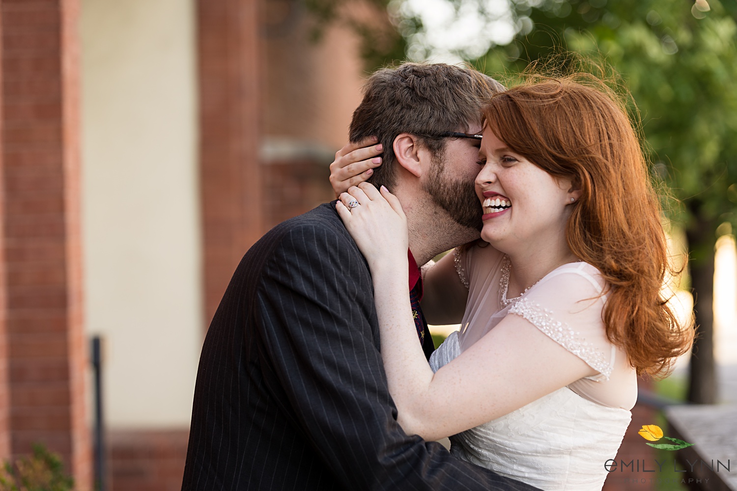 Downtown Lawrence Wedding Photos. Wedding-Photos-at-Maceli's-in-Lawrence, KS-Wedding-Photographer-Emily-Lynn-Photography